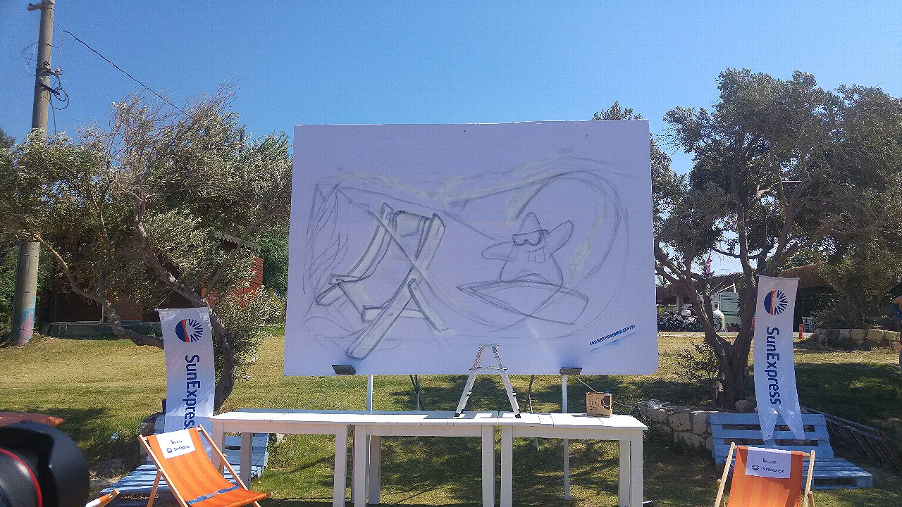 pano üzeri graffiti taslağı