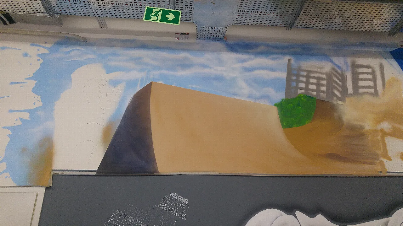 skatepark rampası duvar resmi