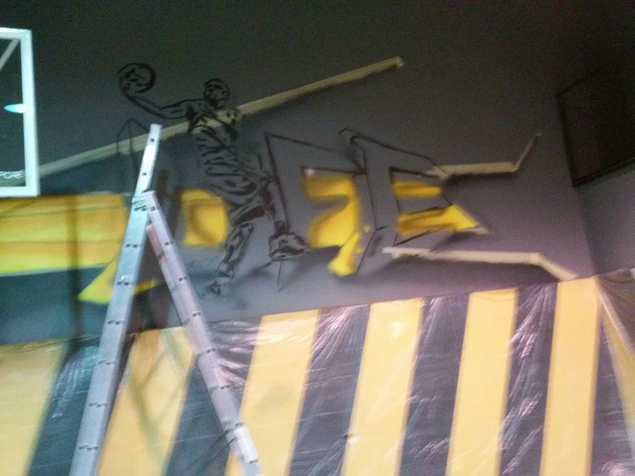 basketball player picture graffiti